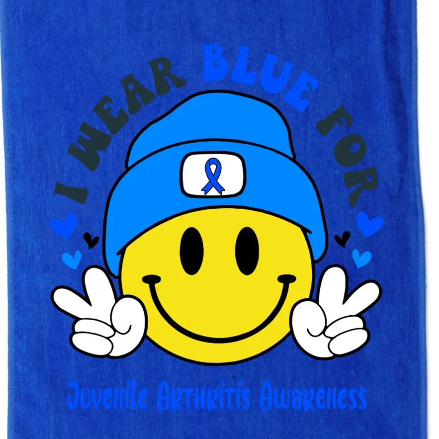 I Wear Blue For Juvenile Arthritis Awareness Funny Gift Platinum Collection Golf Towel