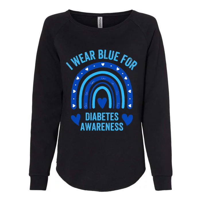 I Wear Blue For Diabetes Awareness Type One Diabetes TD1 Womens California Wash Sweatshirt