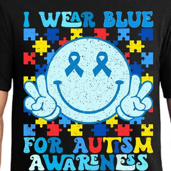 I Wear Blue For Autism Awareness Month Pajama Set