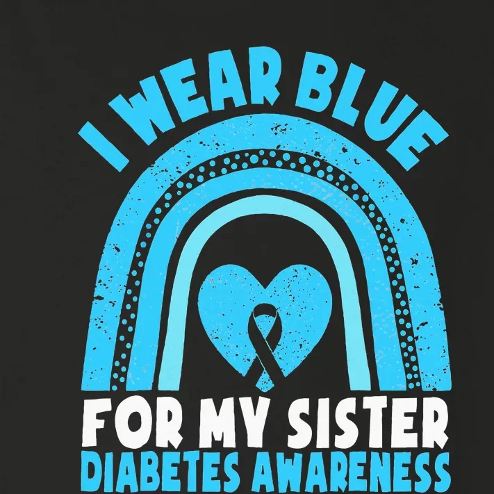 I Wear Blue For My Sister Diabetes Awareness Sister Brother Toddler Long Sleeve Shirt