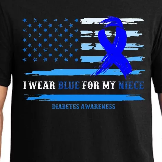 I Wear Blue For My Niece Diabetes Awareness Month Gifts Pajama Set