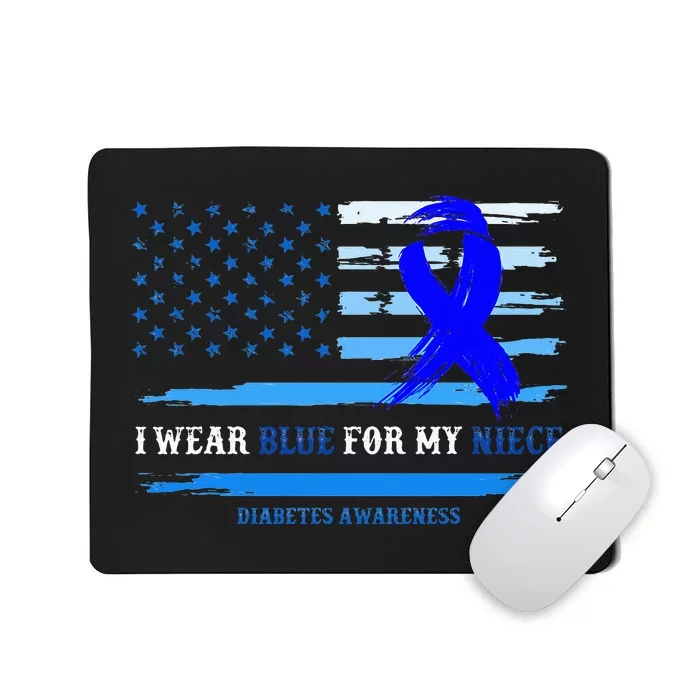 I Wear Blue For My Niece Diabetes Awareness Month Gifts Mousepad