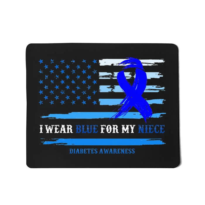 I Wear Blue For My Niece Diabetes Awareness Month Gifts Mousepad