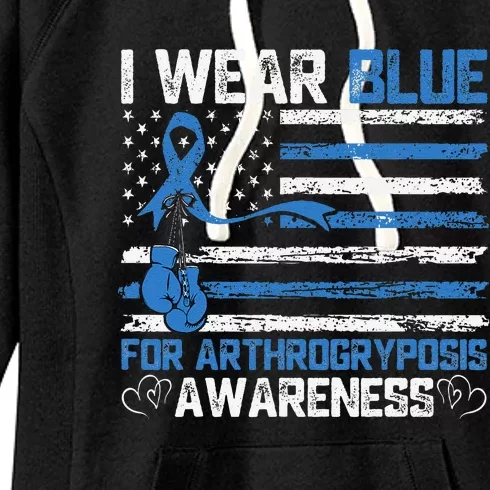 I Wear Blue For Arthrogryposis Awareness Month Women's Fleece Hoodie