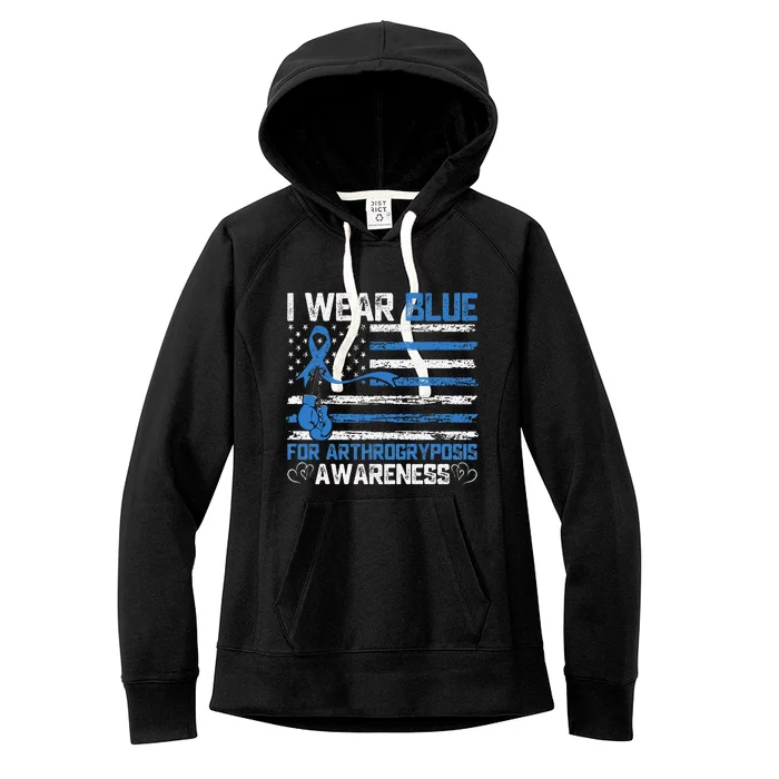 I Wear Blue For Arthrogryposis Awareness Month Women's Fleece Hoodie