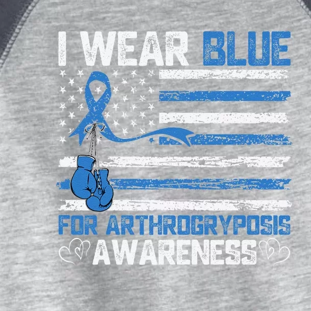 I Wear Blue For Arthrogryposis Awareness Month Toddler Fine Jersey T-Shirt