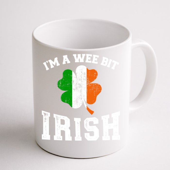 I'm Wee Bit Irish With Ireland Shamrock For St Patricks Day Meaningful Gift Front & Back Coffee Mug