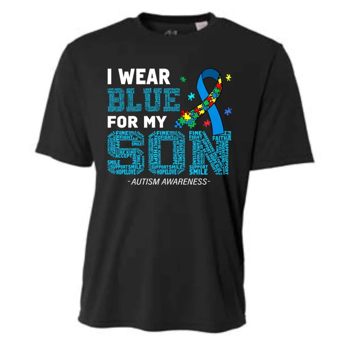 I Wear Blue For My Son Autism Awareness Month Cooling Performance Crew T-Shirt