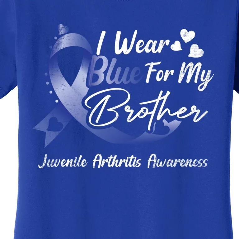 I Wear Blue For My Brother Juvenile Arthritis Awareness Great Gift Women's T-Shirt