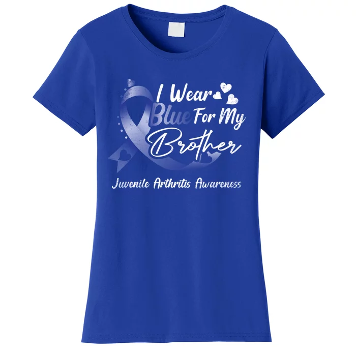 I Wear Blue For My Brother Juvenile Arthritis Awareness Great Gift Women's T-Shirt