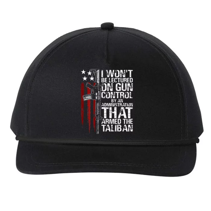 I Wont Be Lectured On Gun Control By An Administration Snapback Five-Panel Rope Hat