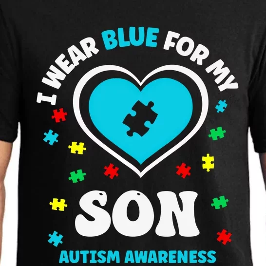 I Wear Blue For My Son Adhd April Autism Awareness Day 2024 Cool Gift Pajama Set