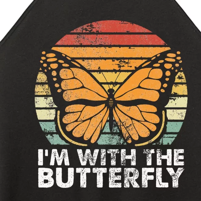 Im With Butterfly Halloween Costume Matching Couples Party Women’s Perfect Tri Rocker Tank