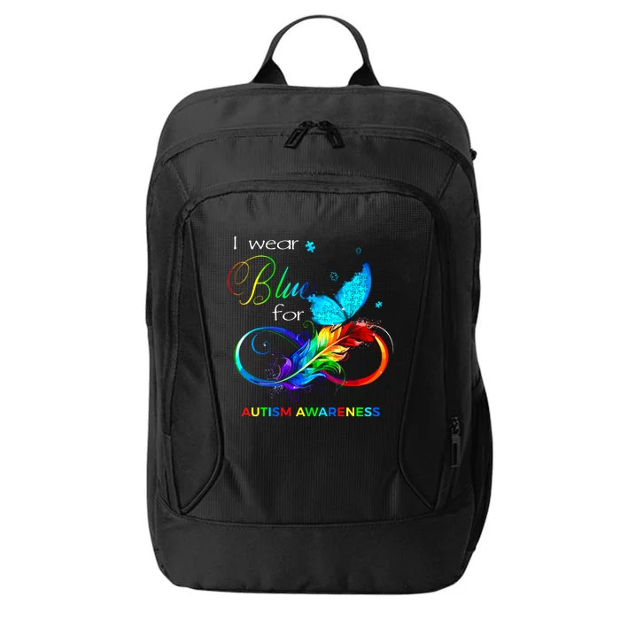 I Wear Blue For Autism Awareness Month Women City Backpack