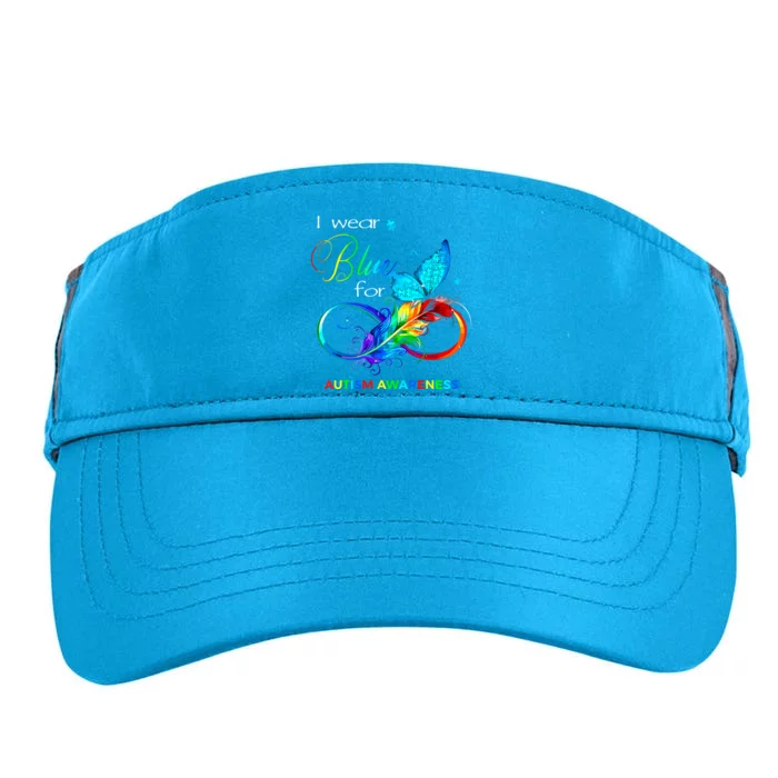 I Wear Blue For Autism Awareness Month Women Adult Drive Performance Visor