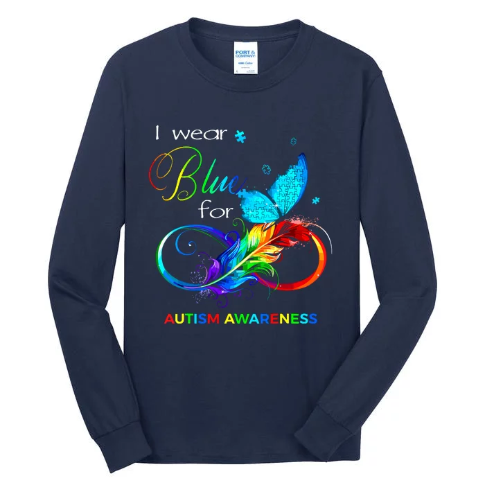 I Wear Blue For Autism Awareness Month Women Tall Long Sleeve T-Shirt