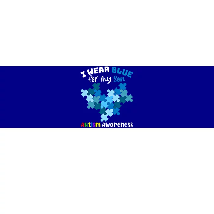 I Wear Blue For My Son Autism Awareness Family Matching Gift Bumper Sticker