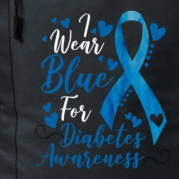 I Wear Blue For Diabetes Ribbon Awareness Daily Commute Backpack