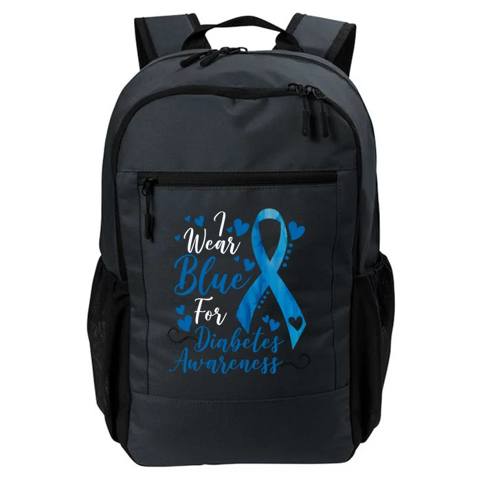 I Wear Blue For Diabetes Ribbon Awareness Daily Commute Backpack