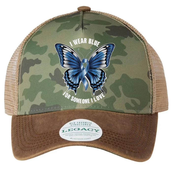 I Wear Blue For Juvenile Arthritis Awareness Butterfly Ribbo Gift Legacy Tie Dye Trucker Hat