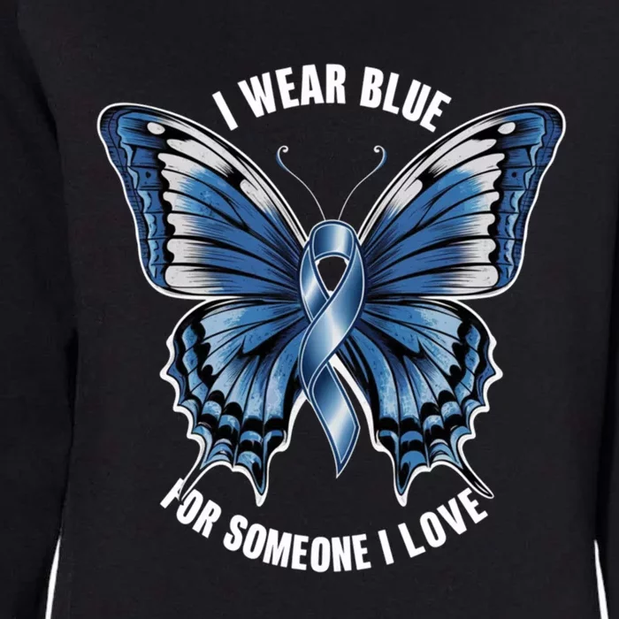 I Wear Blue For Juvenile Arthritis Awareness Butterfly Ribbo Gift Womens California Wash Sweatshirt