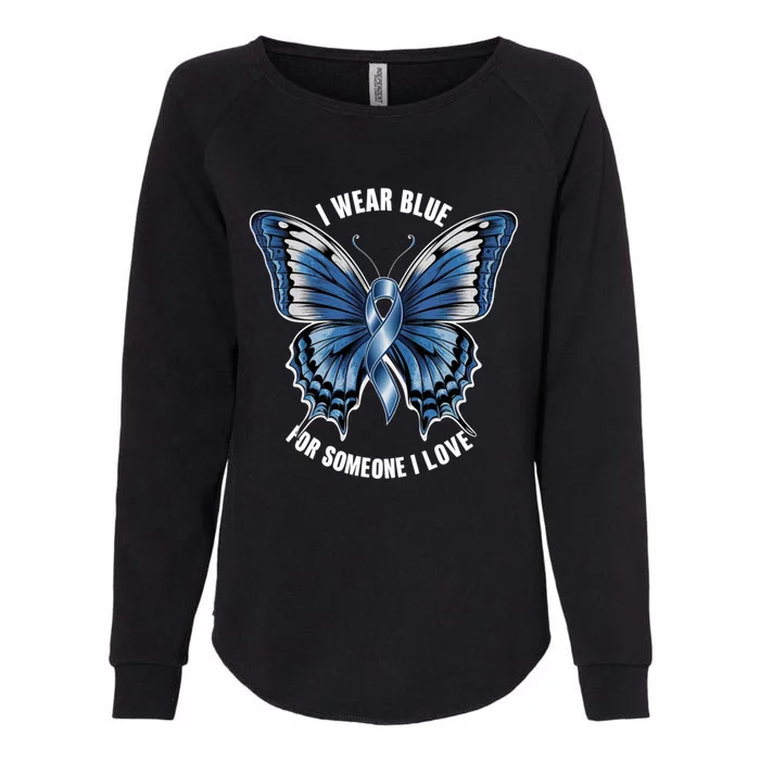 I Wear Blue For Juvenile Arthritis Awareness Butterfly Ribbo Gift Womens California Wash Sweatshirt