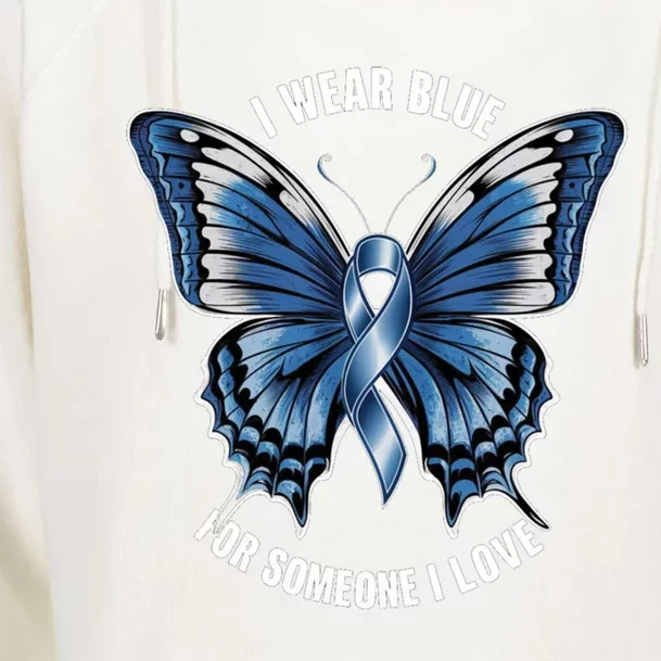 I Wear Blue For Juvenile Arthritis Awareness Butterfly Ribbo Gift Womens Funnel Neck Pullover Hood