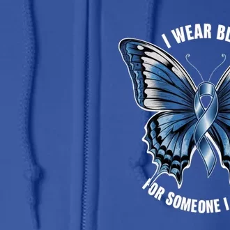 I Wear Blue For Juvenile Arthritis Awareness Butterfly Ribbo Gift Full Zip Hoodie