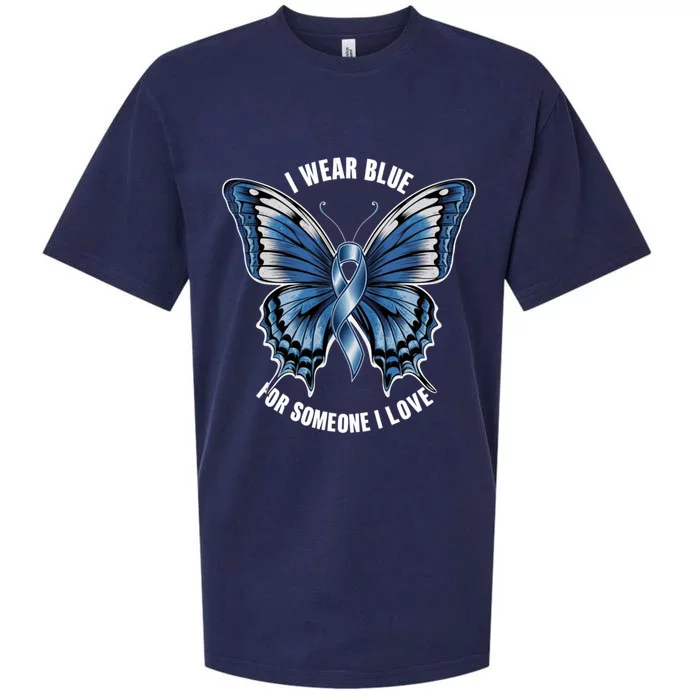 I Wear Blue For Juvenile Arthritis Awareness Butterfly Ribbo Gift Sueded Cloud Jersey T-Shirt