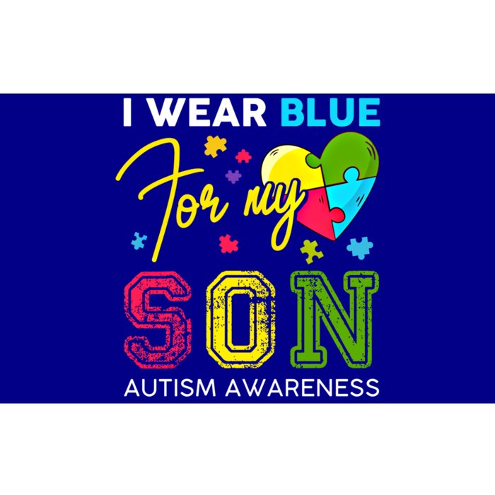 I Wear Blue For My Son Autism Awareness Month Mom Dad Love Great Gift Bumper Sticker