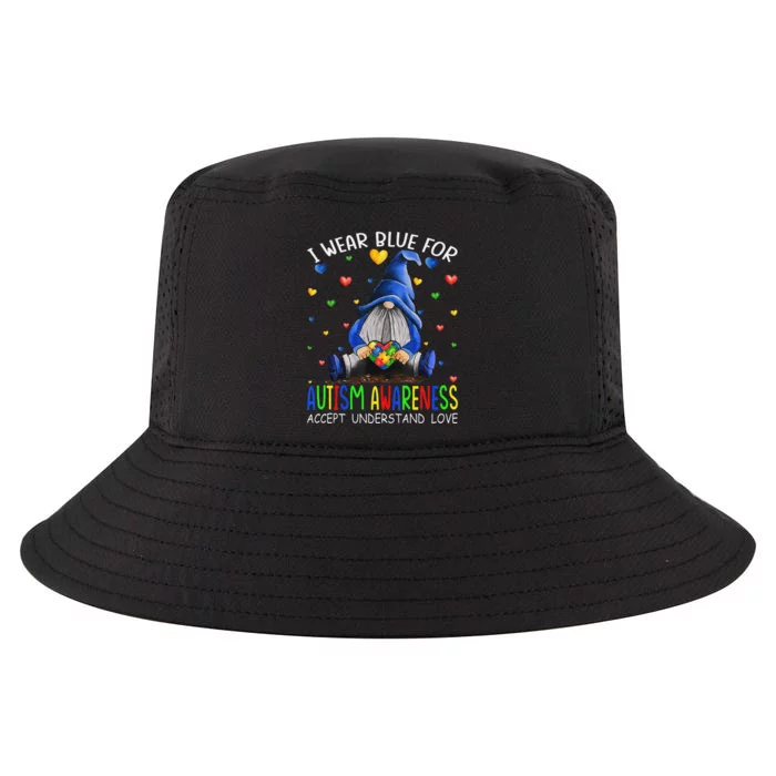 I Wear Blue For Autism Awareness Accept Understand Gnomes Cool Comfort Performance Bucket Hat