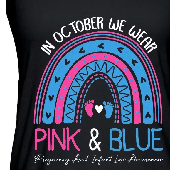 I Wear Blue And Pink Pregnancy Angel Infant Loss Awareness Ladies Essential Flowy Tank