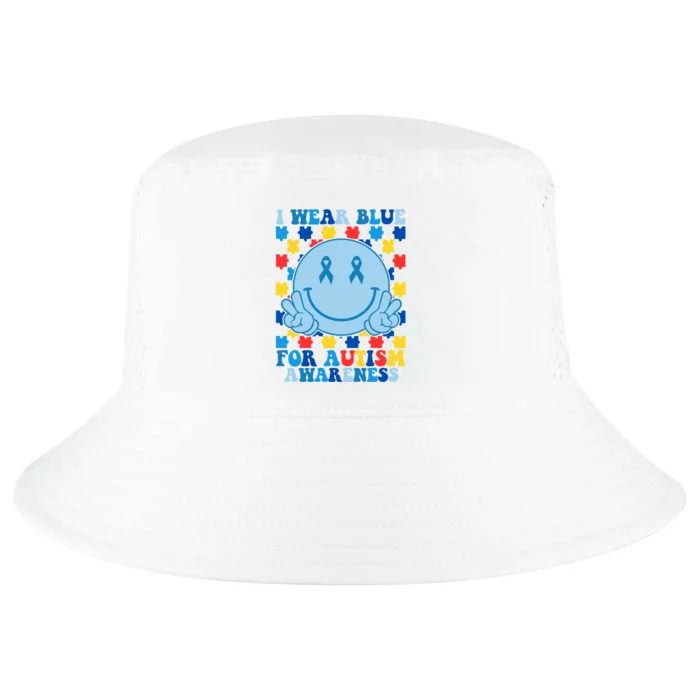 I Wear Blue For Autism Awareness Month Smile Peace Cool Comfort Performance Bucket Hat