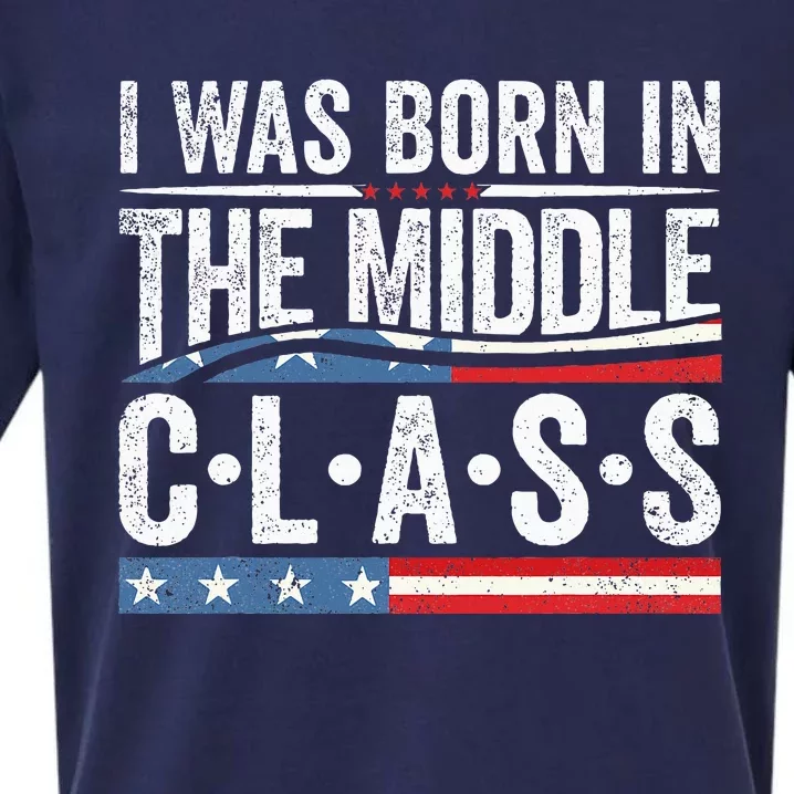 I Was Born In The Middle Class Trump 2024 Sueded Cloud Jersey T-Shirt