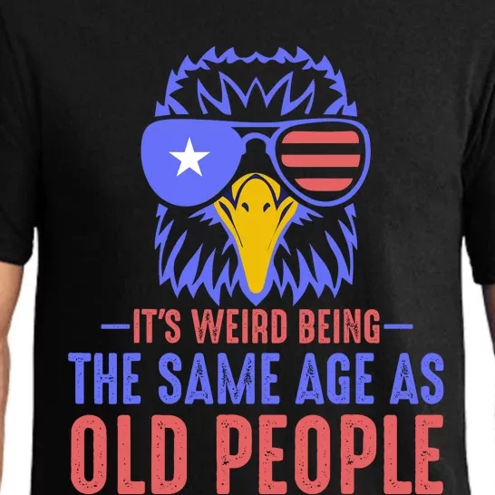 Its Weird Being The Same Age As Old People Funny Retro Pajama Set