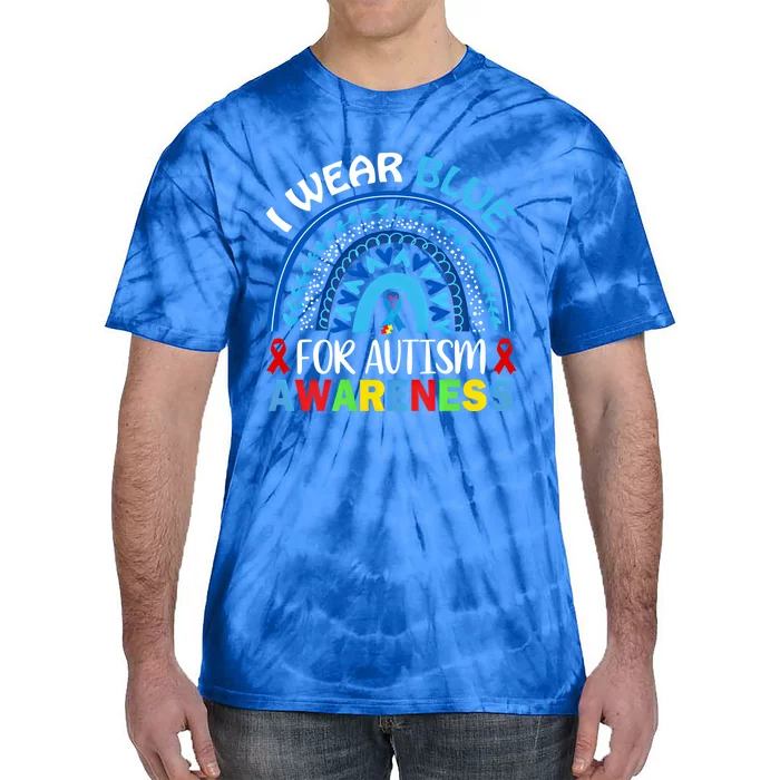 I Wear Blue For My Son Autism Awareness Cute Gift Tie-Dye T-Shirt