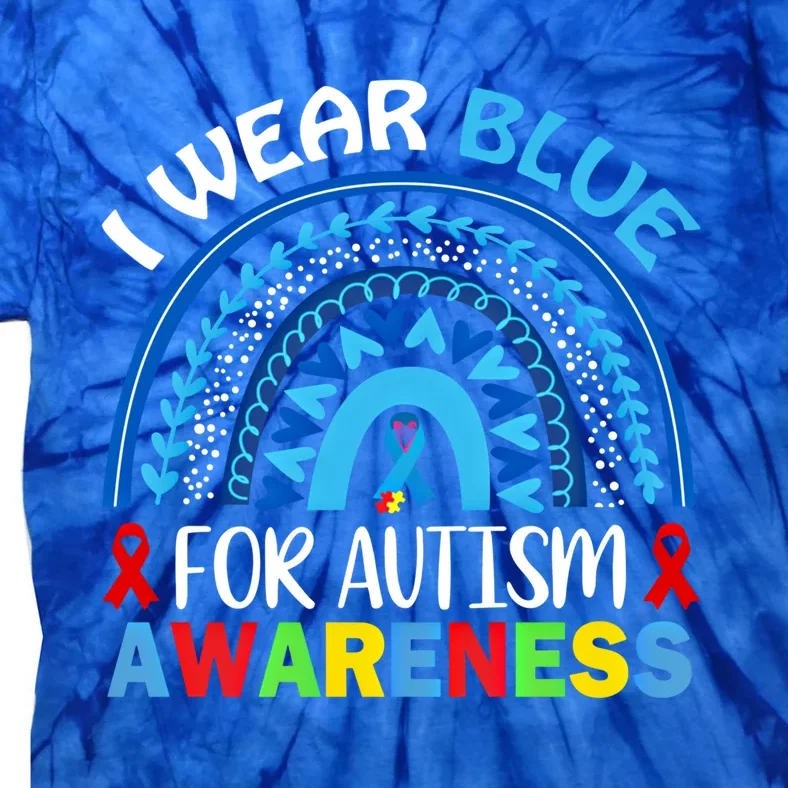 I Wear Blue For My Son Autism Awareness Cute Gift Tie-Dye T-Shirt