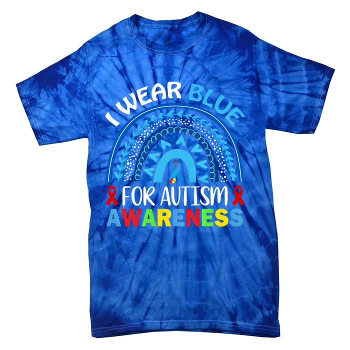 I Wear Blue For My Son Autism Awareness Cute Gift Tie-Dye T-Shirt