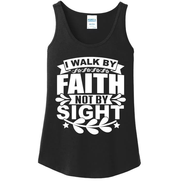 I Walk By Faith T Ladies Essential Tank