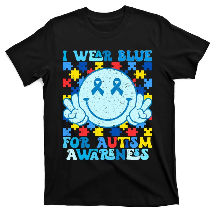 I Wear Blue For Autism Awareness Month T-Shirt