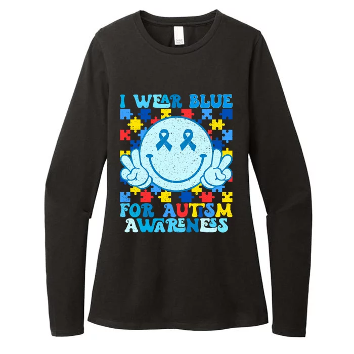 I Wear Blue For Autism Awareness Month Womens CVC Long Sleeve Shirt