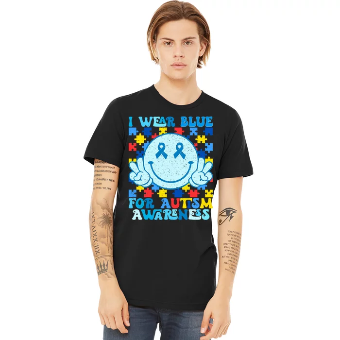 I Wear Blue For Autism Awareness Month Premium T-Shirt