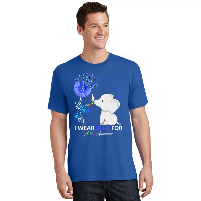 I Wear Blue Autism Awareness Gift Elephant Autism Awareness Gift T-Shirt