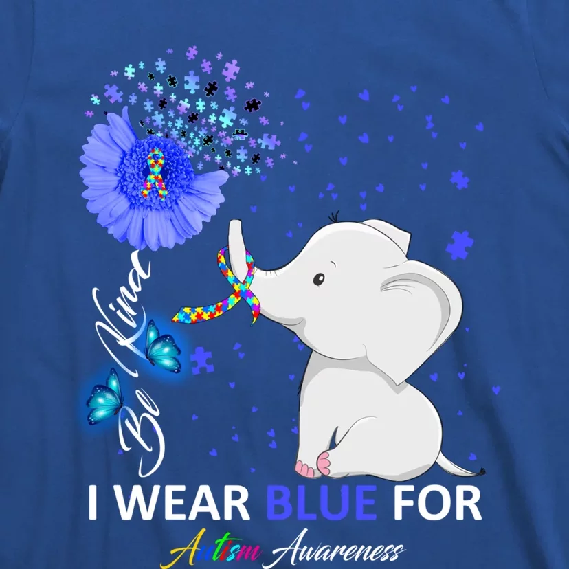 I Wear Blue Autism Awareness Gift Elephant Autism Awareness Gift T-Shirt