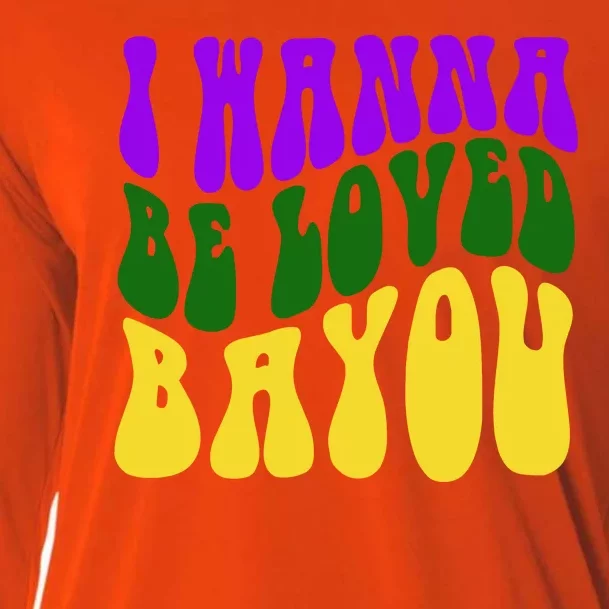 I Wanna Be Loved Bayou Mardi Gras Cooling Performance Long Sleeve Crew