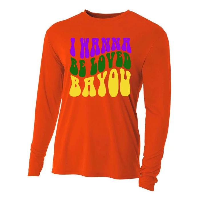 I Wanna Be Loved Bayou Mardi Gras Cooling Performance Long Sleeve Crew