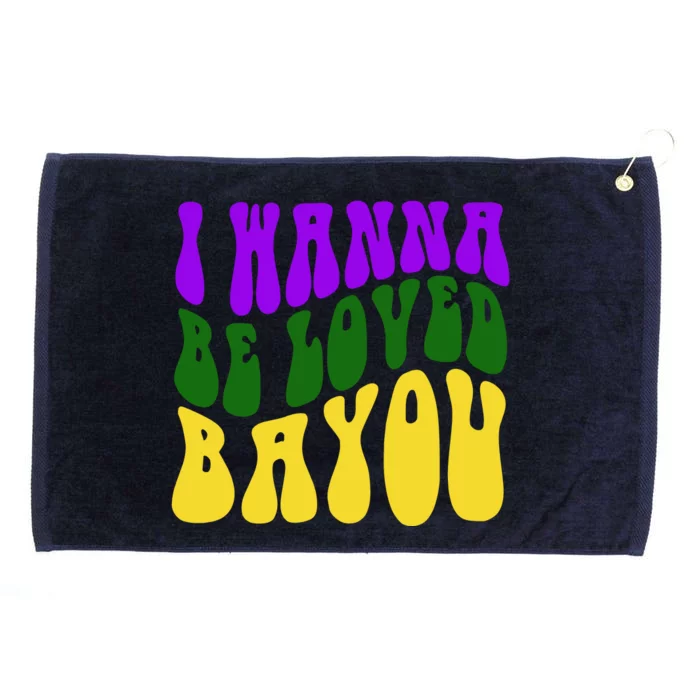 I Wanna Be Loved Bayou Mardi Gras Grommeted Golf Towel