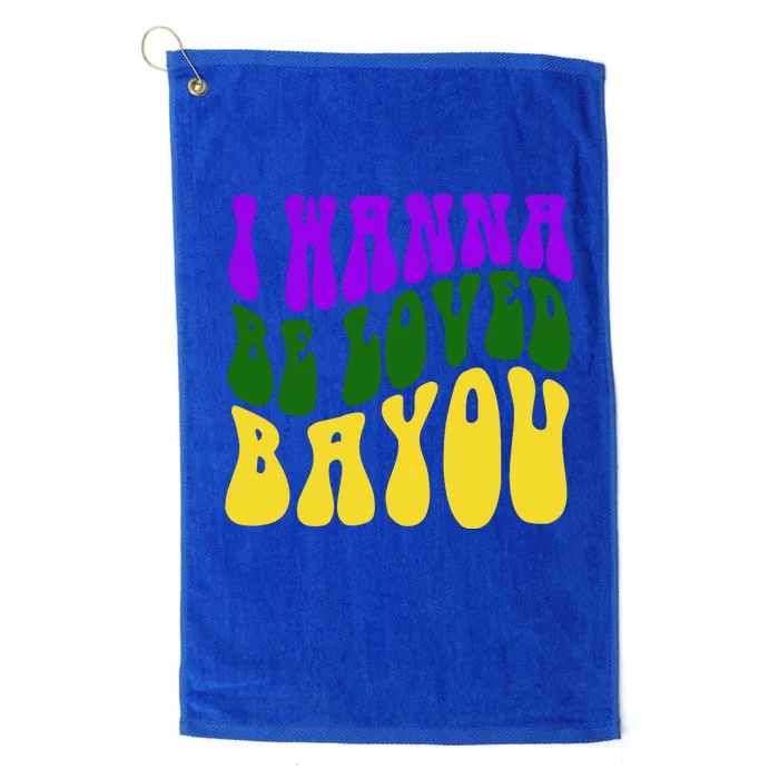 I Wanna Be Loved Bayou Mardi Gras Platinum Collection Golf Towel