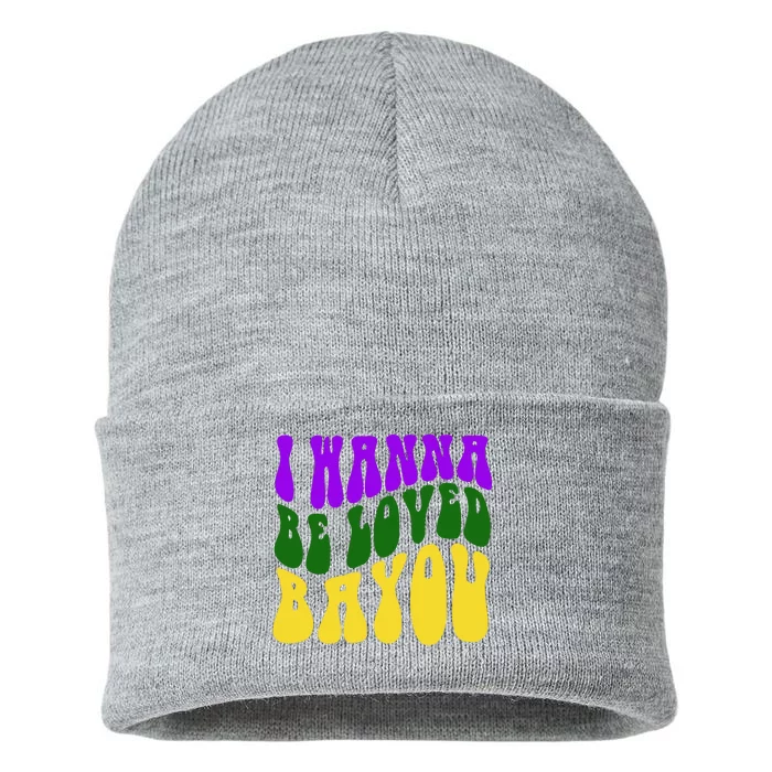 I Wanna Be Loved Bayou Mardi Gras Sustainable Knit Beanie