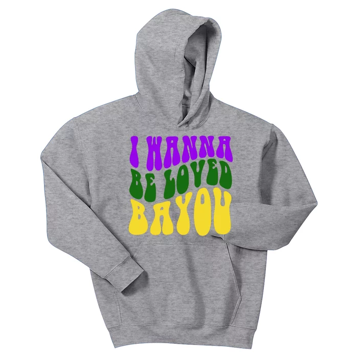 I Wanna Be Loved Bayou Mardi Gras Kids Hoodie